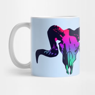 Goat Skull (pink-blue) Mug